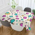 thumbnail image 2 of Yayeee Tablecloths 54" x 54" Rectangle Wrinkle Resistant Party Table Cover, Beige Retro Pattern, 2 of 8