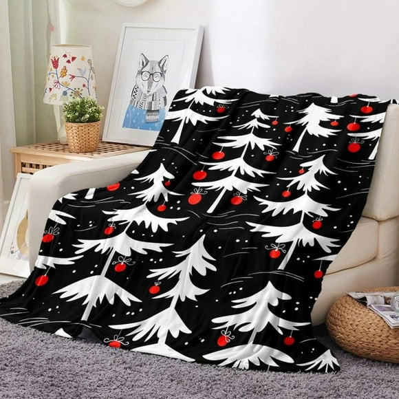 Fleece Blanket Clearance, Christmas Cuddly Blanket 100 X 130 cm Flannel Blanket Sofa Cuddly Blanket Classys Christmas Blanketnap Fleece Blanket for Bed Couch Holiday Decoration(V), 14" × 12"