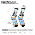 thumbnail image 2 of Masiiu Bluey Pattern Adult Crew Socks, Breathable Color-Block Mid-Calf Socks, Comfortable for Daily Wear and Sports, 2 of 6