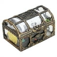 thumbnail image 1 of Boîte au Trésor Pirate Transparente en Plastique Rétro Boîte de Rangement pour Cristaux et Gemmes, 1 of 9