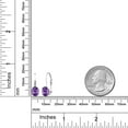thumbnail image 3 of Gem Stone King 925 Sterling Silver Purple Amethyst Leverback Earrings for Women (1.50 Cttw, Gemstone Birthstone, Oval 7X5MM), 3 of 3