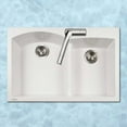 thumbnail image 3 of HOUZER Mocha P-175 Quartztone Series Topmount Double Bowl Granite Kitchen Sink, 3 of 9