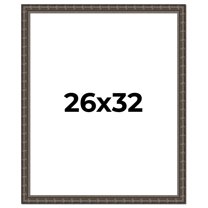 26x32 Frame Black Bamboo Solid Wood Picture Frame Width 1.5 Inches | Interior Frame Depth 0.5