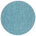 thumbnail image 2 of SAFAVIEH Courtyard Wayra Solid Indoor/Outdoor Area Rug, Grey/Aqua, 6'7" x 6'7" Round, 2 of 8
