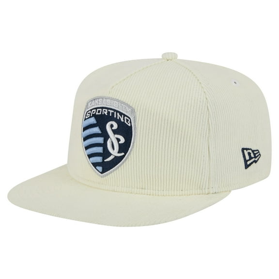 Men's-New Era Cream Sporting Kansas City 2025 Kickoff Snapback Golfer Hat