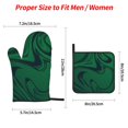 thumbnail image 3 of ZICANCN Oven Mitts and Pot Holders Sets, Gradient Emerald Abstract Line Baking Sets Kitchen Heat Resistant 4 Pieces, 3 of 8