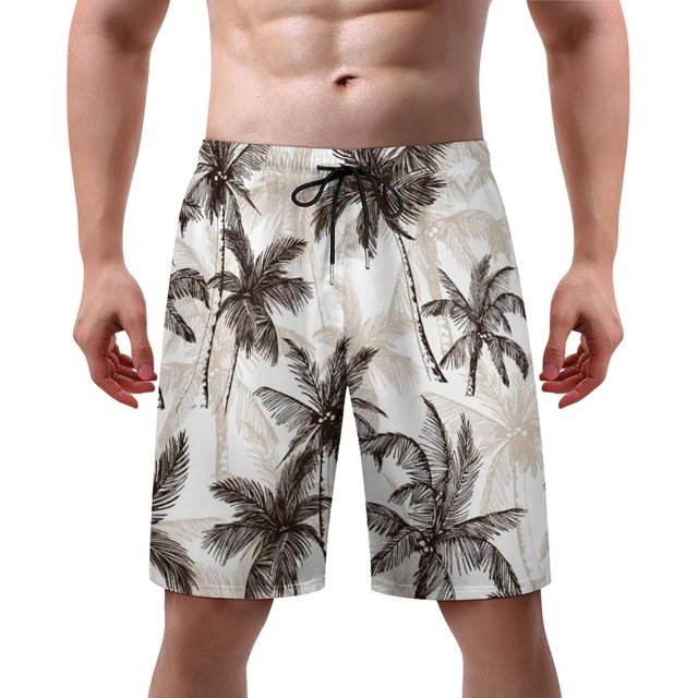 NICKSUN Men's Swim Trunks, Cute Print Quick Dry Summer Board Beach Shorts with Mesh Lining and Pockets