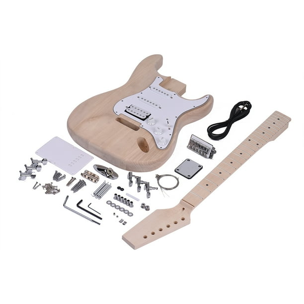 Build Electric Guitar Kit
 - Muslady St Style Unfinished Diy Electric Guitar Kit Basswood Body Maple Neck Maple Fingerboard Walmart Com Walmart Com