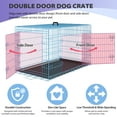 thumbnail image 4 of YRLLENSDAN 48 inch XXL Dog Crate Extra Large Dog Crate for Large Dog Foldable Dog Crate with Divider Metal Dog Crate XXL Large Dog Kennel Indoor Large Dog Cage,Blue, 4 of 7