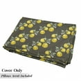 thumbnail image 5 of Floral Floor Pillow Lounger Cover, Lemon Branches with Petals Growth Essence Nature Themed Print, Nap Mat Printed Fabric Case for 5 Pillows, 88" x 36", Olive Green Yellow, by Ambesonne, 5 of 5