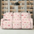 thumbnail image 2 of Xoenoiee Pink Cherry Blossom Pattern Recliner Sofa Covers Sectional Couch Cover for Reclining Couch 3 Seat, 8-Pieces 3 Cushion Sofa Stretch Recliner Sofa Slipcover, Soft Jacquard Furniture Protector, 2 of 7