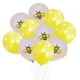thumbnail image 1 of KAKOWELY Juego de 10 globos de 12 pulgadas con forma de abeja insecto, suministros para fiesta de cumpleaños de bebé, globos de látex, decoración para fiesta (5 abejas grises + 5 lunares amarillos), 1 of 4