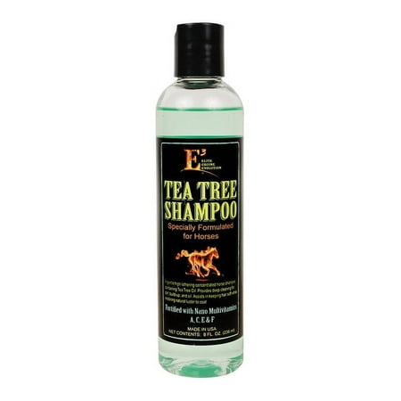 E3 Tea Tree Shampoo Specially Formulated for Horses - Therapeutic and Cleansing Formula with Natural Tea Tree Oil - Ideal for Healthy Coat Maintenance - Soothes Skin Conditions (8 fl oz)