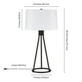 thumbnail image 5 of Evelyn&Zoe 28" Modern Metal Tapered Table Lamp with White Drum Linen Shade, 5 of 8