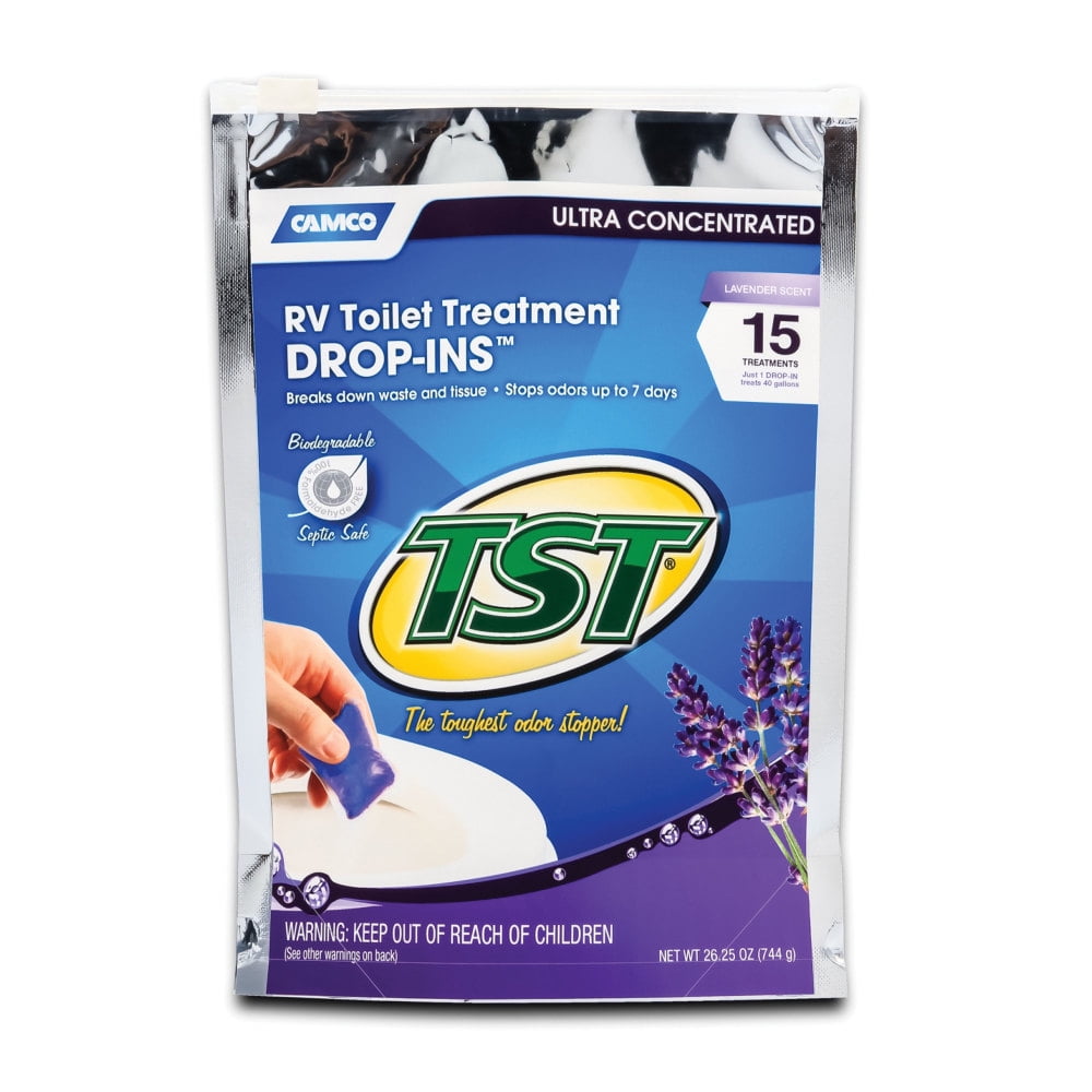Camco 41559 TST UltraConcentrated RV Toilet Treatment DropIns Lavender, 15Pack Walmart