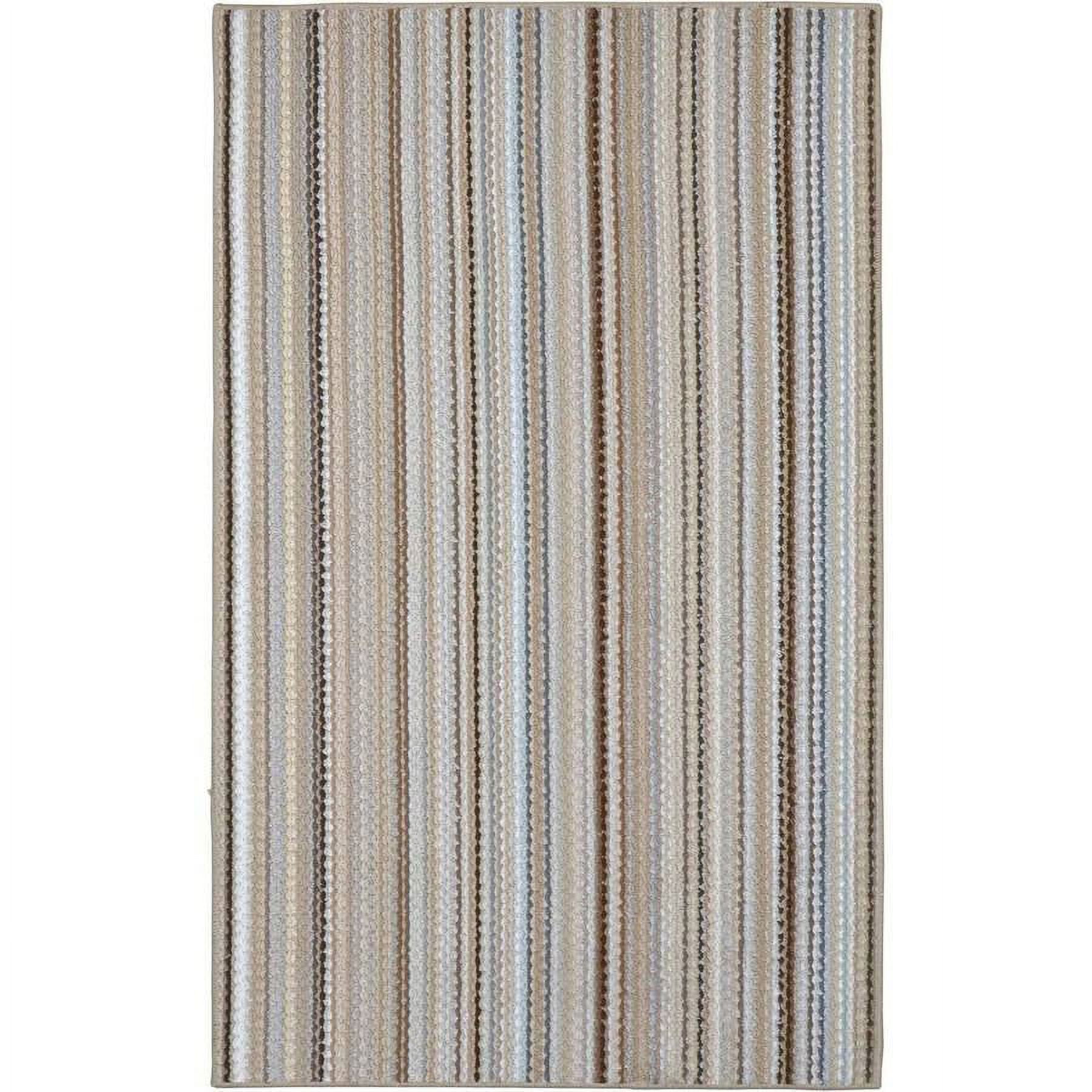 (3 pack) Mainstays Carnival Stripe Polypropylene Assorted Earth Tones Indoor Area Rug, 54" x 72"