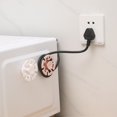 thumbnail image 3 of Soporte de enchufe blanco para el hogar, organizador de cables con ventosa para el baño, sin rastro, almacenamiento libre, 2 uds., 3 of 5