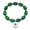 Green, variant on Oval Stretch Bead Bracelet Snap Jewelry Fits 18MM 20MM Ginger Charm Buttons