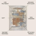 thumbnail image 2 of JONATHAN Y  Gingham Abstract Coastal Watercolor Machine-Washable Cream/Multi Area Rug 4 X 6, 2 of 4