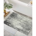 thumbnail image 3 of Area Rug with Tassels 2' x 3', Retro Gray Shabby Texture Kitchen Runner Rug for Hallway Bedroom Throw Rugs, Vintage Farm Abstract Art Soft Door Mat for Bathroom Entrance Living Room, 3 of 9