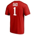 thumbnail image 3 of Men's Red Atlanta Hawks #1 Dad T-Shirt, 3 of 3
