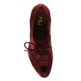 thumbnail image 2 of FSJ Women Vintage Closed Toe Dress Oxfords Comfortable Chunky Heel Wingtip Brogues Perforated Lace-Up Pumps Office Shoes Size 8.5 Red, 2 of 4