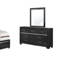 thumbnail image 2 of Benzara BM229149 Leatherette Wooden Queen Bedroom Set with LED, Black - 4 Piece, 2 of 3