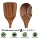 thumbnail image 3 of Utensilios de cocina de madera de teca para cocinar, utensilios de cocina naturales y saludables antiadherentes, juego de 2 piezas, 3 of 5
