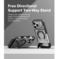 thumbnail image 5 of Ringke UX Magnetic [Built in Kickstand] for iPhone 17 Pro Max Case, Heavy-Duty Rugged Anti-Fingerprint Cover Compatible with MagSafe - Clear, 5 of 11