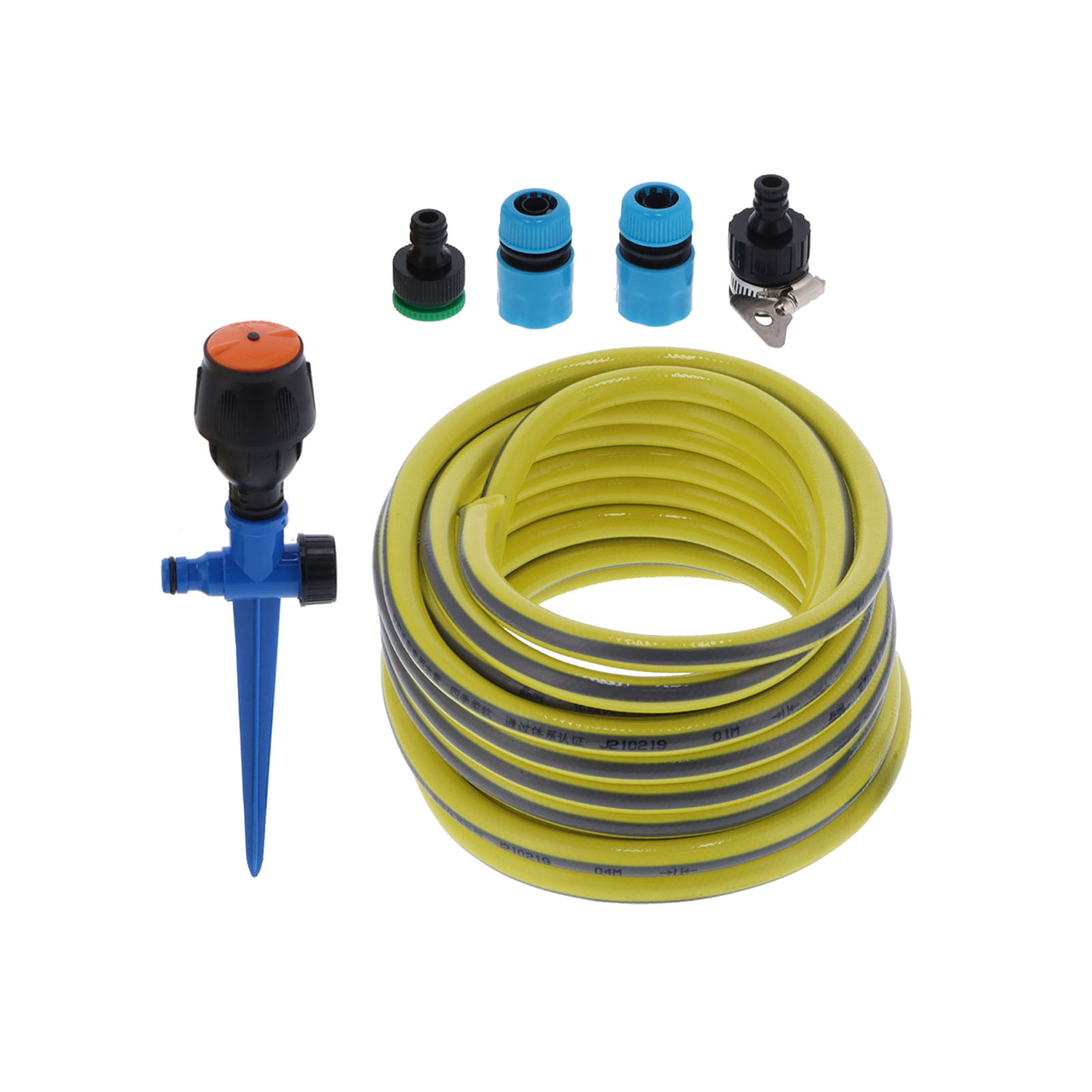 Renewed Orbit 50020 In-Ground Blu-Lock Tubing System and Digital Hose Faucet Timer Blue Black 1-Zone Sprinkler Kit