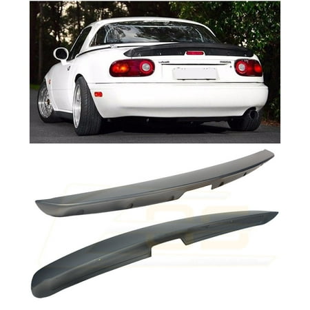 Porsche Rear Spoilers - Extreme Online Store Replacement 1990-1997 Mazda Miata MX5 MX-5 NA | EOS KG Works Style ABS Plastic Primer Black Rear Trunk Lid Wing Spoiler