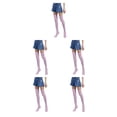 thumbnail image 1 of Pack de 2 calcetines a rayas Qarigey talla grande hasta el muslo transpirabilidad únicos cómodos cálidos rosa blanco, 1 of 6