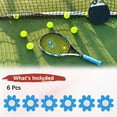 thumbnail image 4 of Amortiguador de Raqueta de Tenis [6PCS] - Amortiguador de Vibraciones de Silicona en Forma de Flor Divertida [Azul], 4 of 7