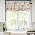thumbnail image 5 of Christmas Valances for Windows Winter Snowflakes Linen Vintage Rod Pocket Curtain Valance Window Treatment Short Curtains for Kitchen Living Room, 60"x18", 5 of 5