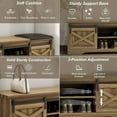 thumbnail image 5 of Vivvoo 47in Wood Farmhouse Shoe Bench with Cushion & Storage for Entryway, 5 of 7
