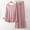 Pink, variant on Women 2 Piece Modal Pajamas Sets Summer Long Sleeve Top and Drawstring Pants Soft Solid Color Sleepwear Suit Gray