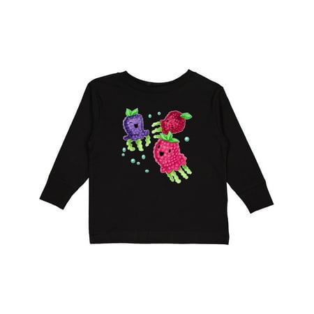 

Inktastic Raspberry and Blackberry Jellyfish-cute and fun Boys or Girls Long Sleeve Toddler T-Shirt
