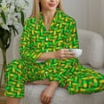 thumbnail image 6 of Zufioo Corn 4 Women's Pajamas Set Long Sleeve Shirts & Long Pants 2 Piece Pjs Sleepwear with Pockets，Pajama Set Top With Pants，Lounge Sets Long Sleeve Sleepwear-XX-Large, 6 of 7