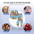 thumbnail image 7 of Bingfone Men's Pajama Set 2 Piece Loungewear PJs, Long Sleeve with Pajama Pants-Rainbow Animals on Noah's Ark, 7 of 7