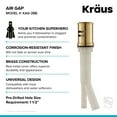 thumbnail image 4 of KRAUS Dishwasher Air Gap in Brushed Brass, 4 of 6