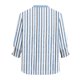 thumbnail image 5 of Camisas de Cuello de Tripulación de Manga Larga para Hombres 3/4 Cuarto de Manga con Cuello en V Botón Arriba Cardigan Top para la Moda Casual de Verano, 5 of 5