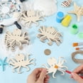 thumbnail image 3 of Ocean Theme Wood Pendant Decorations Jute Cord Wall Hanging Ornaments Octopus 80x100x2mm Hole: 5mm, 3 of 9