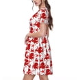 thumbnail image 2 of Balery Octopus Vestidos sueltos de manga corta para mujer, vestidos de verano 2025, vestidos casuales de corte A con vuelo., 2 of 6