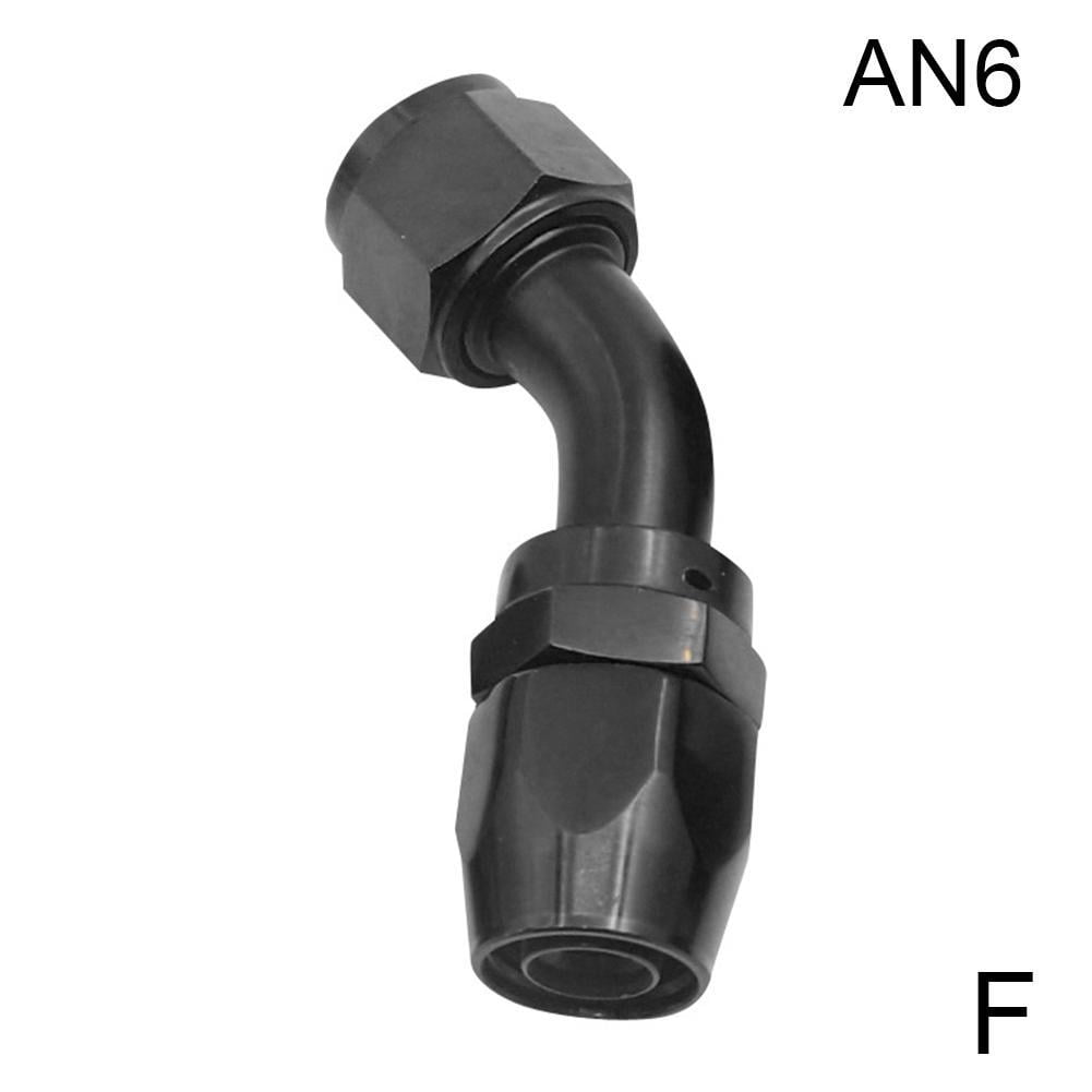Straight Black Anodized Gorilla Werks 6AN Hose End Fitting 