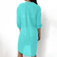 thumbnail image 7 of NMMUED Cover Ups for Swimwear Women Blouse Long Button Down Shirt Dresses Tops Beach Vacation Clothes for Women Light Green A, 7 of 7