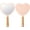 Heart+pink, variant on Hand Held Mirror with Handle for Makeup, Small Cute Wood Hand Mirror for Shaving with 3X Magnifying Double-Side Portable Travel Vanity Mirror for Men&Women (Detachable White Round)