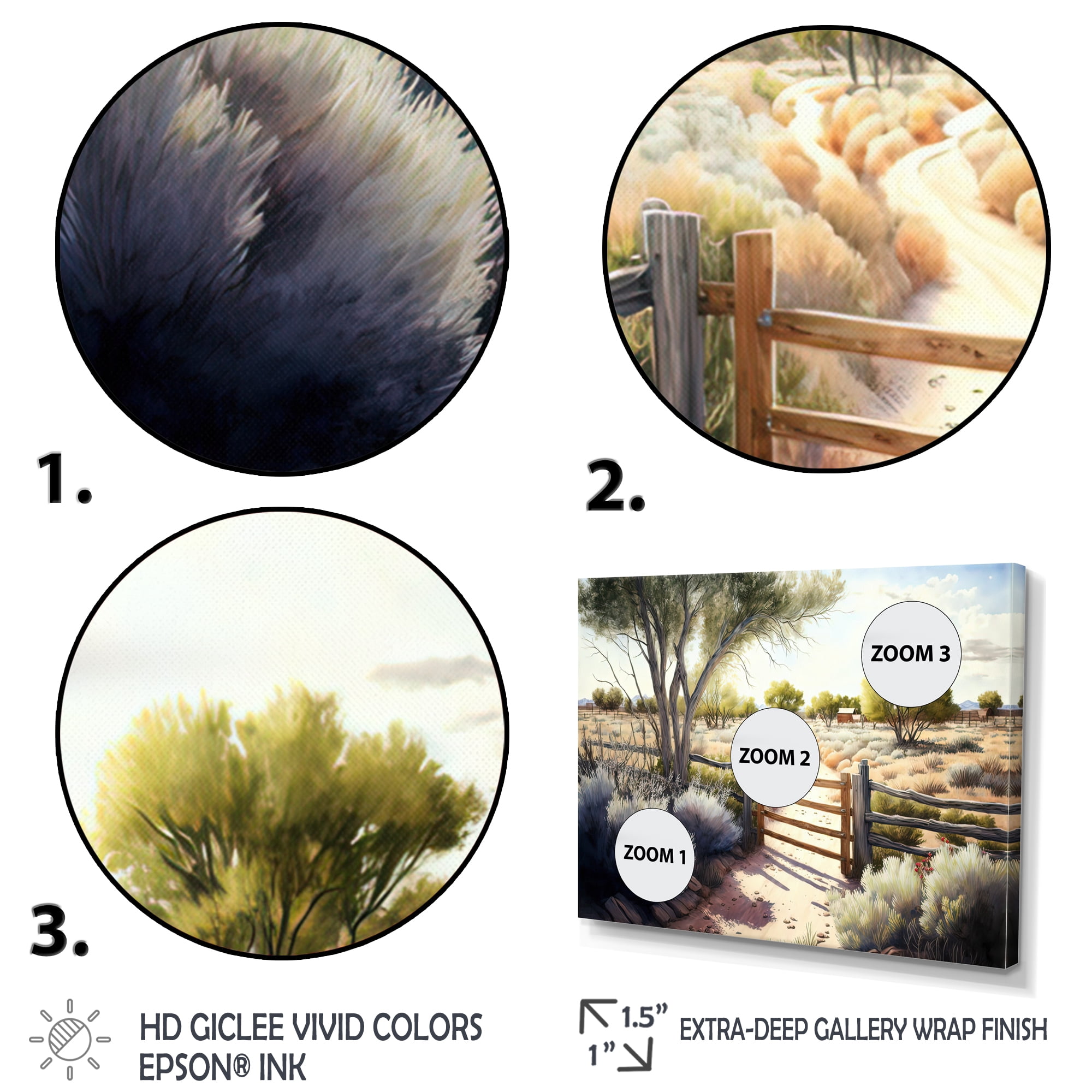 Designart View Of The Pasture IV Canvas Wall Art