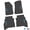 Black w/ Light Blue Insert, variant on Flextread Floor Mats for 20-24 Jeep Gladiator - Mopar Licensed Factory Fit - Black w/ Blue Jeep Insert - 100% Made in USA