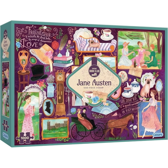 Gibsons Steakhouse Jane Austen 1000 Piece Jigsaw Puzzle, 27"x19"