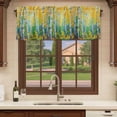 thumbnail image 6 of Yellow Leaves Curtain Valances for Windows, Kitchen Valance Window Treatments Panel 2 Pack, Modern Oil Painting Forest Rod Pocket Short Curtains for Bathroom Bedroom 42 x 12 Inch, 6 of 8